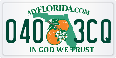 FL license plate 0403CQ