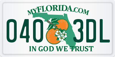 FL license plate 0403DL