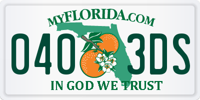 FL license plate 0403DS