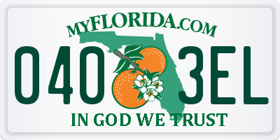 FL license plate 0403EL