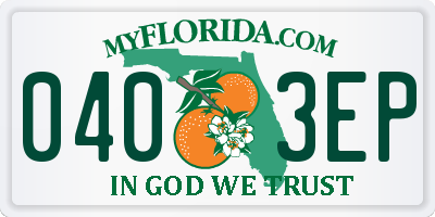 FL license plate 0403EP