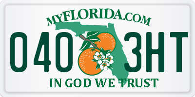 FL license plate 0403HT