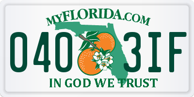 FL license plate 0403IF