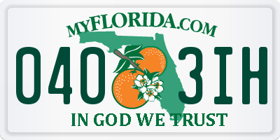 FL license plate 0403IH