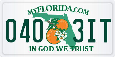 FL license plate 0403IT