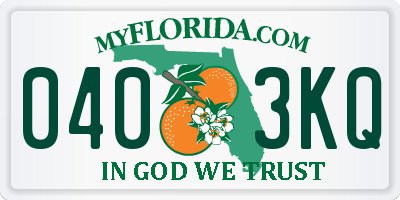 FL license plate 0403KQ