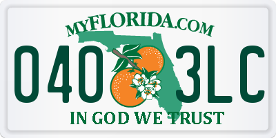 FL license plate 0403LC