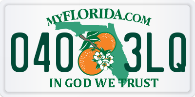 FL license plate 0403LQ