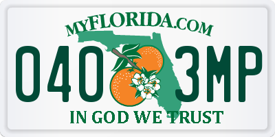 FL license plate 0403MP