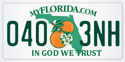 FL license plate 0403NH