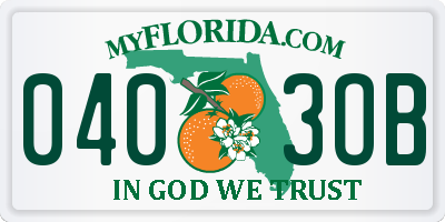 FL license plate 0403OB
