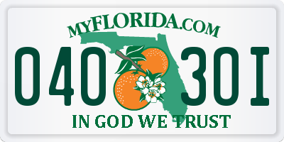 FL license plate 0403OI