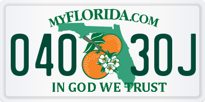 FL license plate 0403OJ