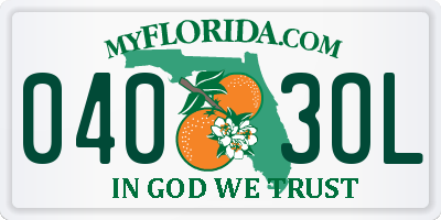FL license plate 0403OL