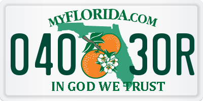 FL license plate 0403OR