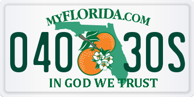 FL license plate 0403OS