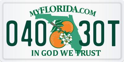 FL license plate 0403OT