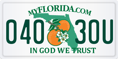 FL license plate 0403OU