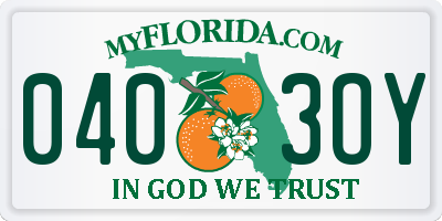 FL license plate 0403OY