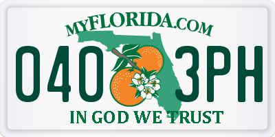 FL license plate 0403PH
