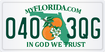FL license plate 0403QG