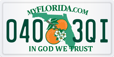 FL license plate 0403QI