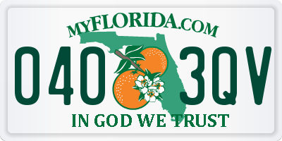 FL license plate 0403QV