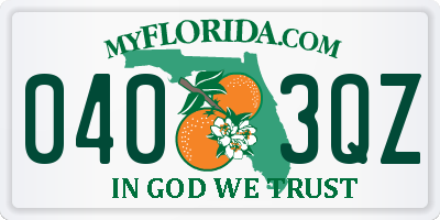 FL license plate 0403QZ