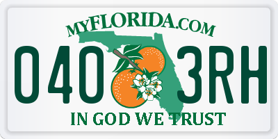 FL license plate 0403RH