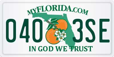 FL license plate 0403SE