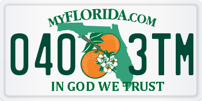 FL license plate 0403TM