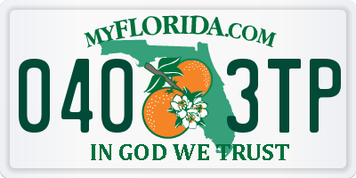 FL license plate 0403TP