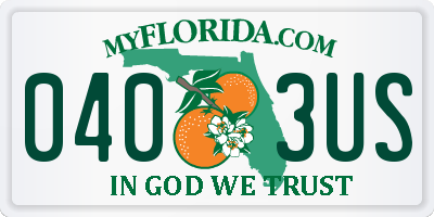 FL license plate 0403US