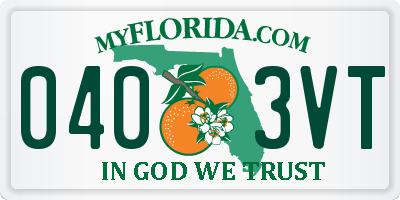 FL license plate 0403VT