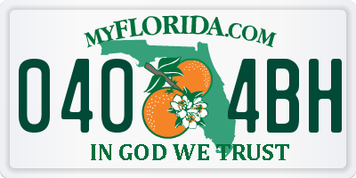 FL license plate 0404BH