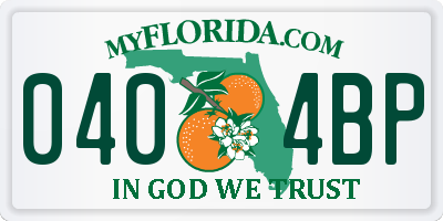 FL license plate 0404BP