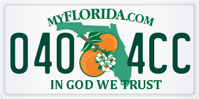 FL license plate 0404CC