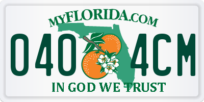 FL license plate 0404CM