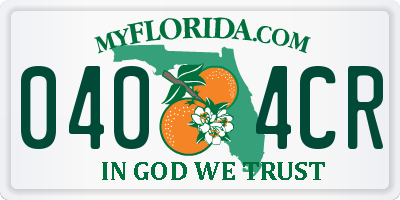 FL license plate 0404CR