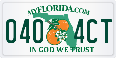 FL license plate 0404CT