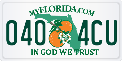 FL license plate 0404CU
