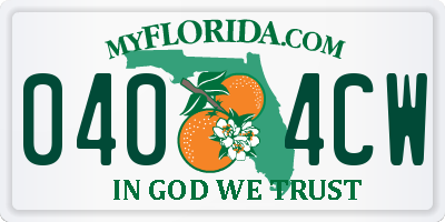 FL license plate 0404CW