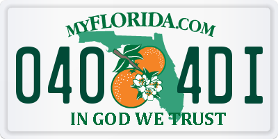 FL license plate 0404DI