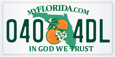 FL license plate 0404DL