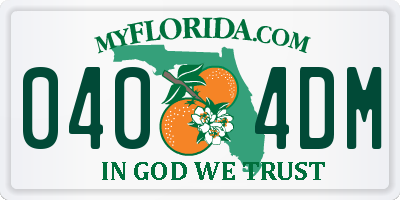 FL license plate 0404DM