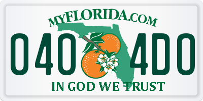 FL license plate 0404DO