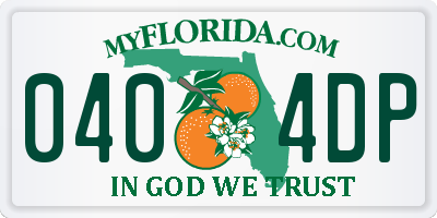 FL license plate 0404DP