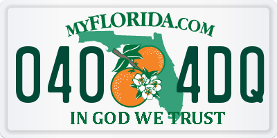 FL license plate 0404DQ