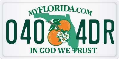 FL license plate 0404DR