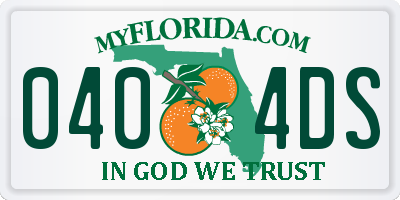 FL license plate 0404DS